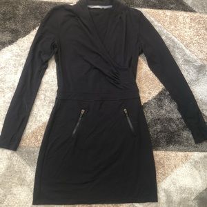 Athleta Suedy Longsleeve Wrap Dress